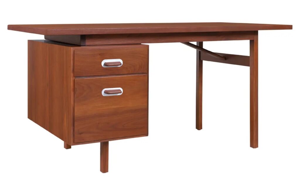 Mid Century Modern Walnut Writing Desk by Jens Risom