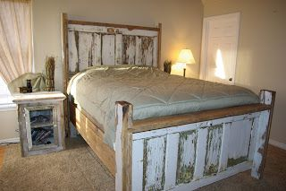 20 Upcycled and Repurposed Bedroom Furniture Ideas -Salvaged Door Headboard